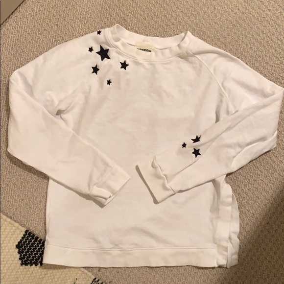 Monrow Tops - MONROW Vintage Split Hem Raglan w/ Stars
